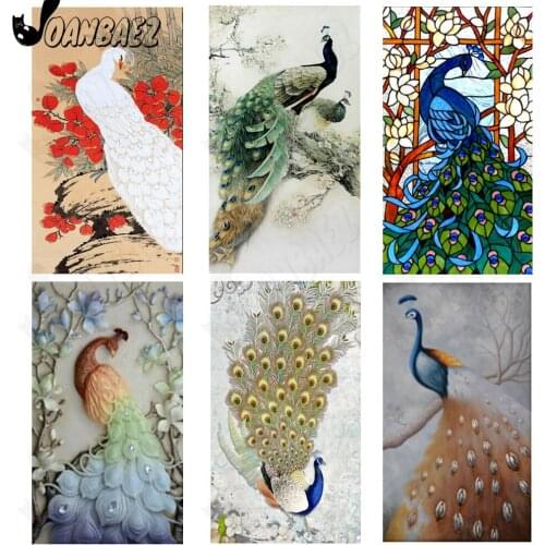 Abstract Animal Peacock Diamond Painting 5D Diy Wall Art Beautiful Feather Diamond Embroidery Inlaid Home Room Decoration Gift