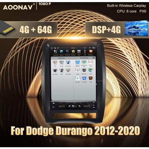 2 DIN Android Car radio for Dodge Durango 2012-2020 car stereo tape recorder Tesla style AUTO radio multimedia player head unit