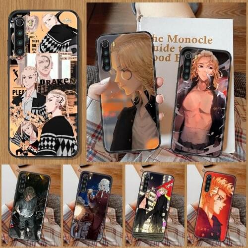 Tokyo Revengers Anime Phone Case For Xiaomi Redmi Note 7 8 9 10 7A 8T 9A 9T 9S 10S Pro black 3D prime fashion cover painting