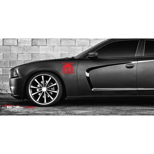 For 2Pcs/Pair Dodge mopar custom side vinyl logo decal graphic sticker all cars universal