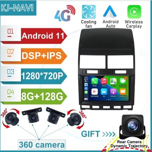 Android 11.0 System For Volkswagen VW Touareg 2003 2004-2010 Car Player Radio Stereo Multimedia WiFi BT Navigation GPS NO DVD