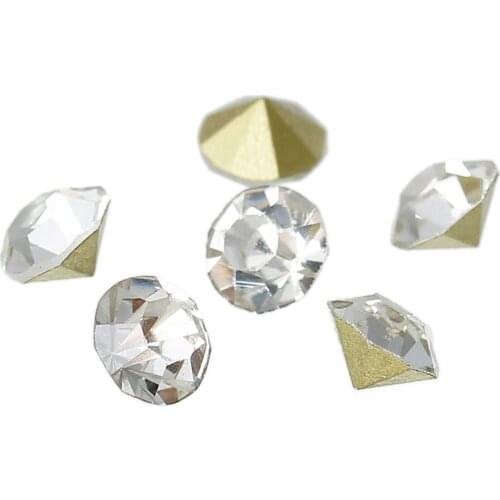 DoreenBeads Clear Point Back Rhinestone Cone Transparent ss16 DIY Faceted 4mm(1/8")x 3mm(1/8"),1000PCs