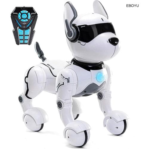JXD A001 Smart Talking RC Robot Dog Walk & Dance Interactive Pet Puppy Robot Dog Remote Voice Control Intelligent Toy for Kids