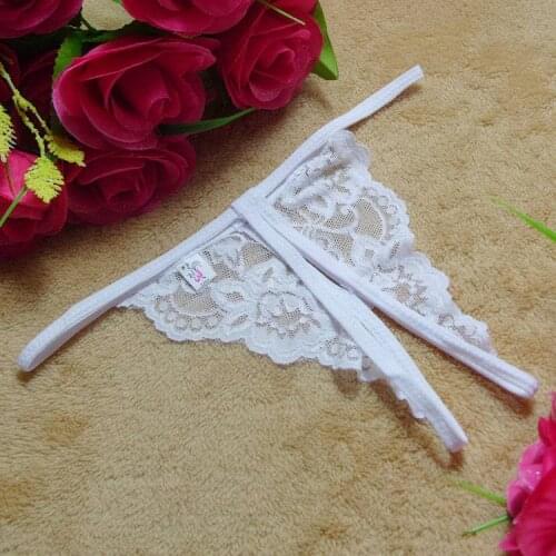 2020 sexy lace thong for women panties hot erotic open crotch crotchless brief underwear g-string thong bows female t pants