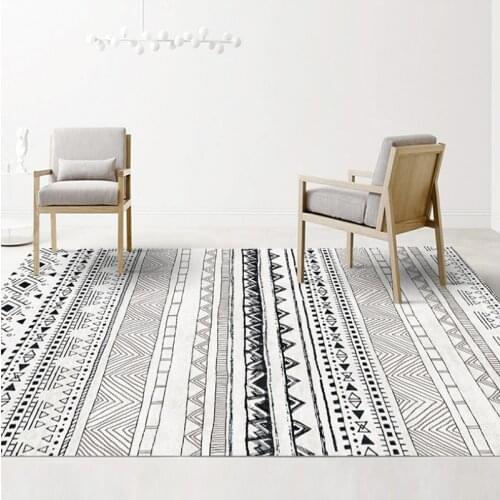 ZDAAZV Modern Boho Style Floor Mats Art Carpets Area Rug for Kids Bedroom Non-slip Luxury Moroccan Table Blanket Bedside Mat