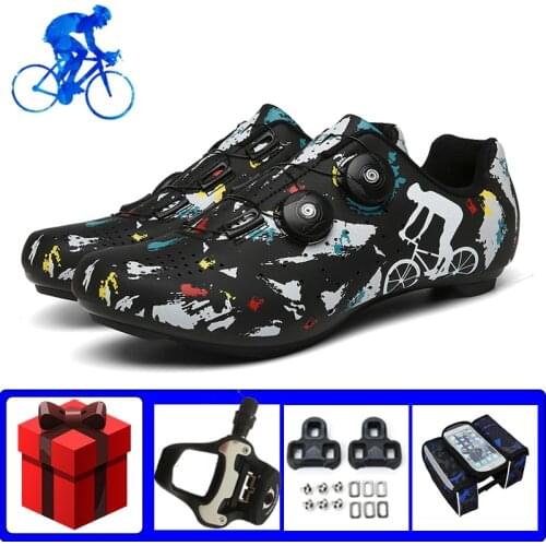 Athletic Road Bike Shoes Self-locking Breathable Sapatilha Ciclismo Bicicleta Triatlon Unisex Cycling Sneakers Riding Footwear