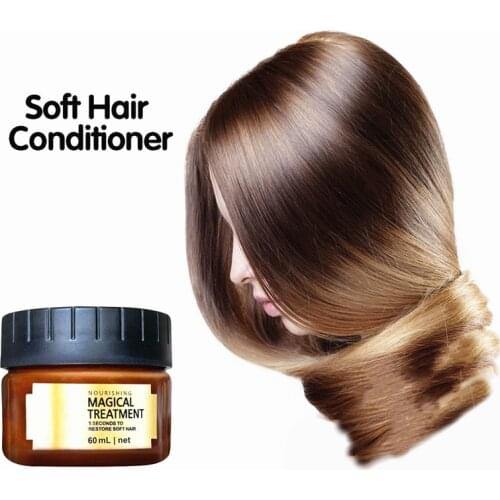 60ML Hair Treatment Mask Deep Repair Damage Hair Nourish 5 Seconds Restore Keratin Soft Hair Moisturizing Mask Smooth Scalp Care