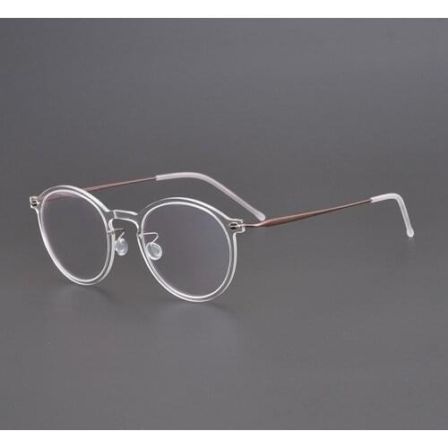2021 New Original Quality Retro Eyewear Titanium Optical Eye Glasses Frame Men And Women Prescription Myopia Round Frame Glasses