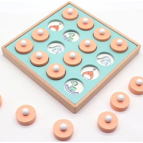 NEW Kids Wooden Boxed Memory Chess Logic Thinking Children Brain Intelligence Development Puzzle 3-6 Years Old Teaching Toys