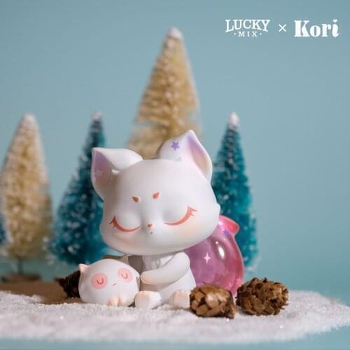 Original Anime Kori Little Fox Luminous Blind Box Guess Bag Action Figure Toys Kawaii Desktop Model Doll Gift Collection