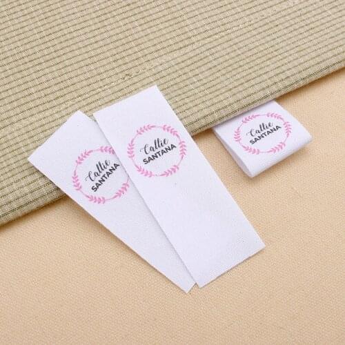 Custom Clothing Labels , Personalized Brand, Cotton printed Tags, Handmade label, Logo or Text (MD0383)