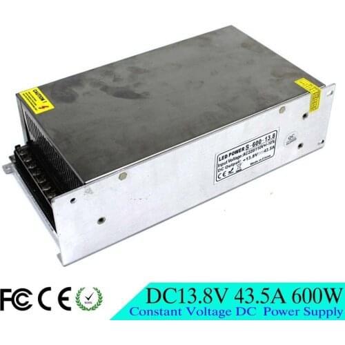 600W 13.8V 43.5A Single Output Switching power supply Driver light Transformers 110v 220v AC-DC SMPS for LED Strip lighting