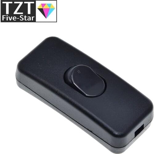 1pcs ON/OFF Inline Switch Black Inline Table Lamp Desk Light Cord Cable Switch 110-250V KCD1-112