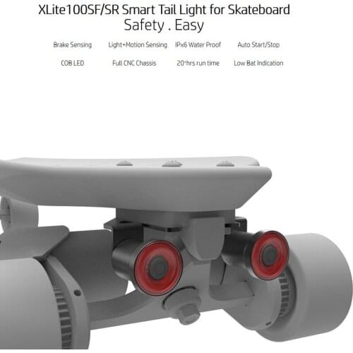 Skateboard Xlite100 Scooter Rear Taillight Smart Warning LED Lights USB Charging Taillight Electric Scooter Accessories