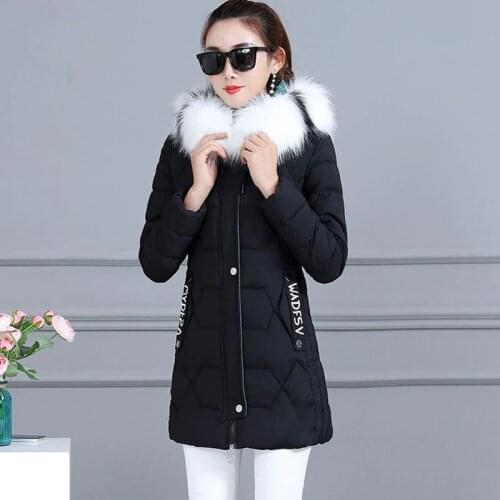 Down Cotton Jackets Female Winter Coat Womens Parka Hooded Warm Coat New Coat Jacket Cotton Padded Jacket Plus Size L-4XL AH316