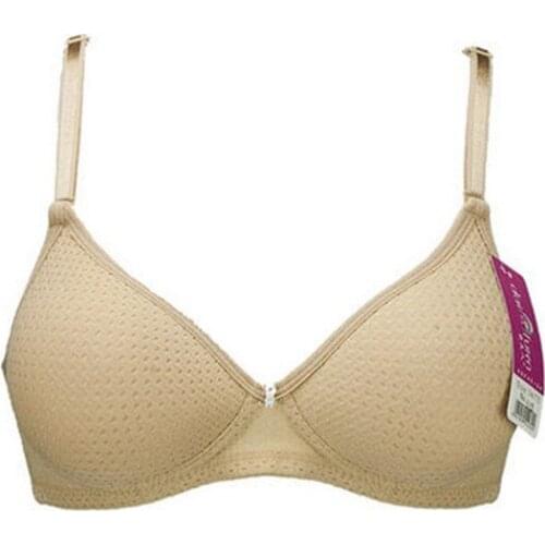Womens Sexy Breathable Deep-V Push Up Wireless Plain Bra Underwear Cup B