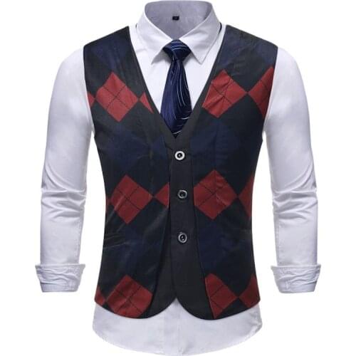 Leather Vest,Mens Vest Under Suit,Mens New Suit Vest, Button Door Control, Pocket Decoration, Fake Two Vests,Four Styles,M-5XL