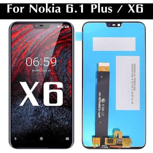 5.80" LCD For For Nokia 6.1 Plus / X6 TA-1099/1103/1083/1099 LCD Display Touch Screen Assembly Replacement