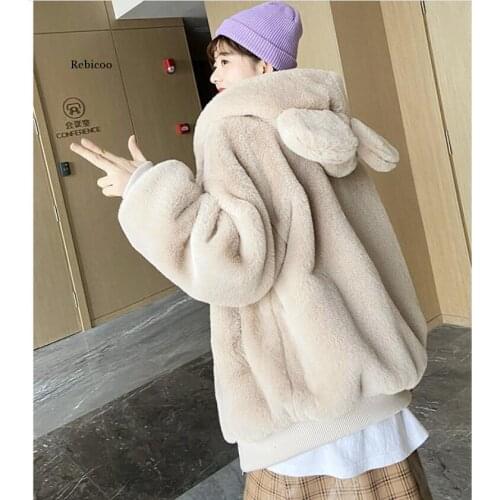 Winter Hooded Teddy Jacket Coat Women Plus Size Oversized Loose Faux Fur Coats Thick Warm Long Overcoat Fur Jackets