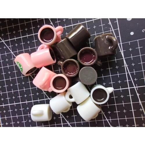 1pcs/lot resin solid coffee cup 17mm dollhouse Toy diy for Home Decoration Crafts