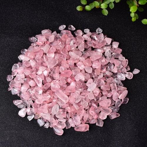 100g Natural Pink Powder Crystal Gravel Rock Madagascar Rose Quartz Raw Gemstone Mineral Specimen Decoration Energy Stone
