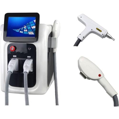 2 in 1 OPT SHR IPL Fast Hair Removal Machine Nd Yag Laser Tattoo Removal Elight Skin Rejuvenation Machine 100000 shots