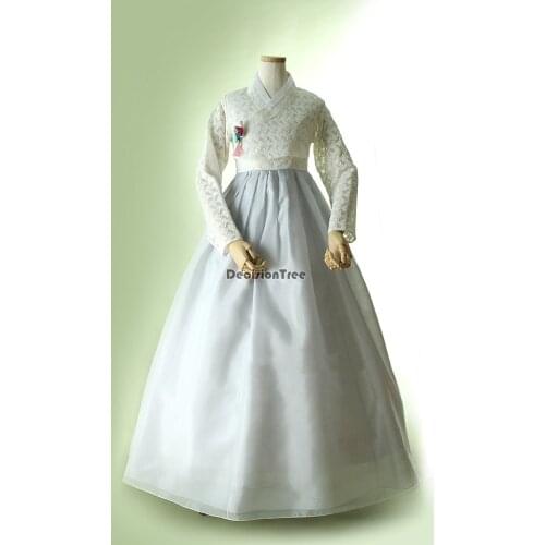 2021 korean traditional palace wedding dress women ancient hanbok dresses minority dance performance costume vintage dance dress