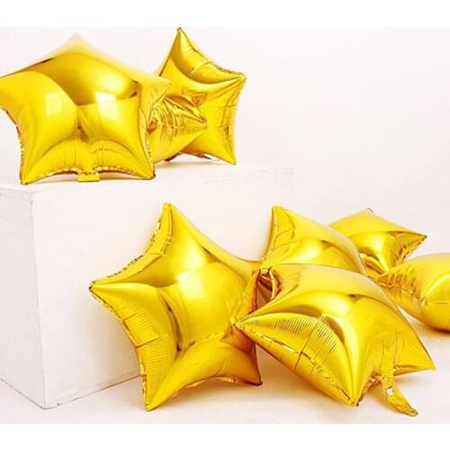 5pcs/lot 18inch Romantic Valentines Day Stars Foil Balloons Wedding Decoration Baby Shower KidsToy Boys Girls Gift Birthday