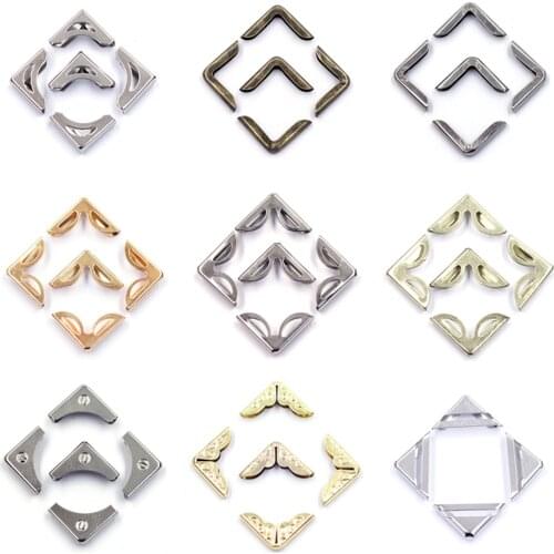50Pcs Corner Brackets Protector Albums Menus Book Scrapbooking Folders For Photo Frame Furniture Decorative