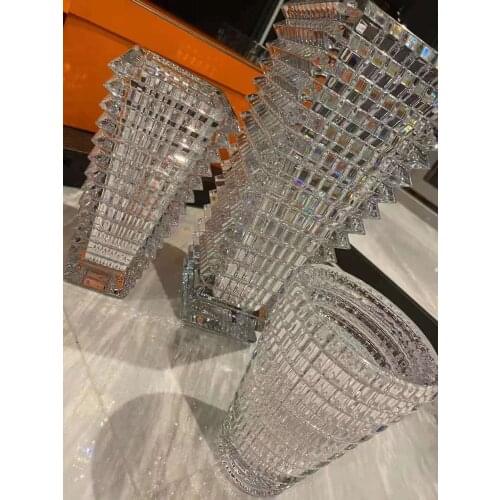 6.5kg 30x19cm square crystal Transparent vase big square vase gift