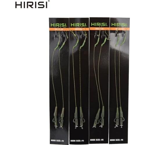 8pcs Carp Fishing Lead Clips Set Ready Made Rigs with Hook Coarse Fishing Tackle