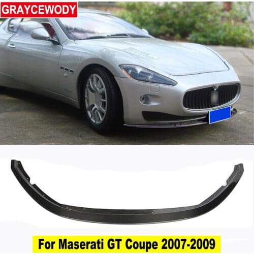 GT Type Real Carbon Fiber Front Bumper Shovel Chin Lip Diffuser For Maserati GT Coupe 2007-2009 Modification