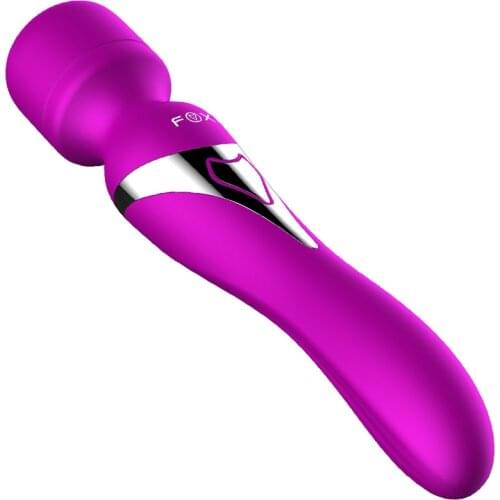 FOX Intelligent double Vibrator Av magic wand Massager Dildo Vibrator G Spot Clitoris Stimulator Female masturbation Sex Product