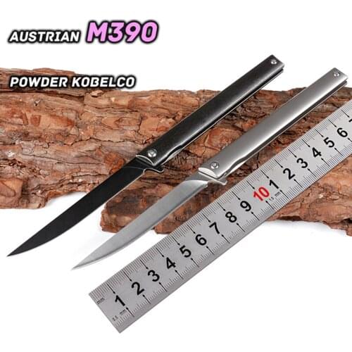 Austrian M390 Steel TC4 Titanium Alloy Handle Pocket Folding Knife Outdoor Camping Fishing EDC Knives Hunting Self Defence Tools