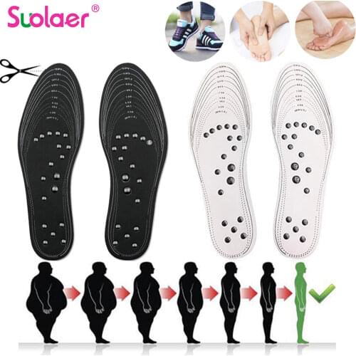 18 Magnets Magnetic Massage Insoles Foot Acupressure Shoe Pads Therapy Slimming Insoles for Weight Loss Cutting Pads