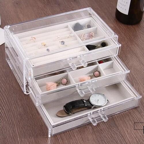 Multi-Function necklace pendant Storage Box Jewelry Organizer Multi-Layer Jewelry Display Container Joyeros Organizador De Joyas