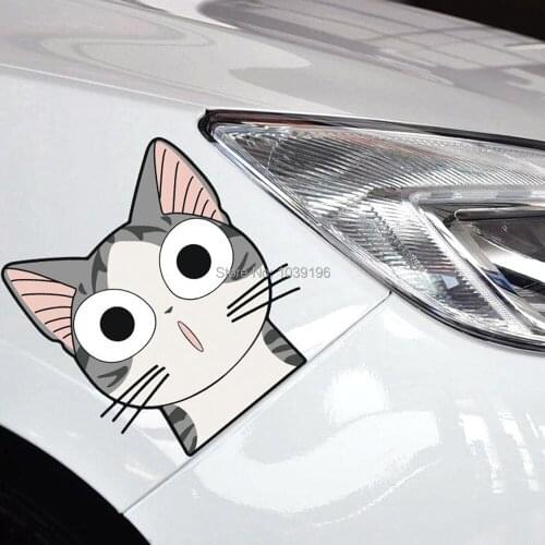 Newest Lovely Cute Cat Chis Sweet Home Car Stickers Car Covers Car Decals for Toyota Honda Chevrolet Volkswagen Tesla BMW Lada