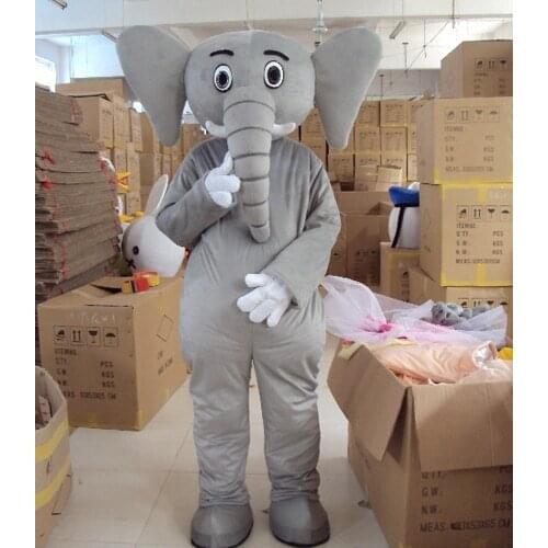 New elephant mascot costumes long nose and big ear elephant costumes cosplay theme mascotte carnival costume Christmas Gift