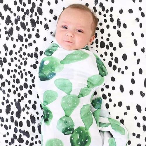 Baby Girl Boy Clothes Bedding Accessories Sleeping Bag Muslin Swaddle Blanket Floral Print Newborn Props