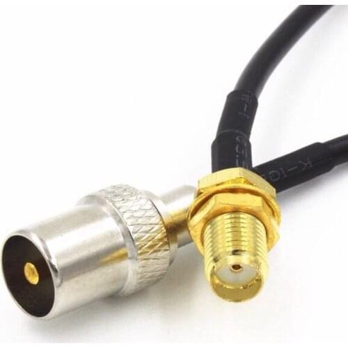 PAL Male Jack To SMA Female Plug Connector RF Adapeter Wire RG174 Cable 15cm