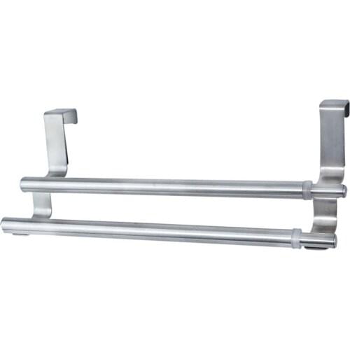 RecabLeght Double Layer Towel Bar Rail Stainless Steel Bathroom Towel Bars Rack Cabinet Drawer Hanging Holder Kitchen Accessorie