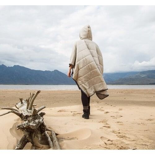 Portable Water-resistant Camping Sleeping bag Cloak Style Lazy Sleeping Bag Winter Poncho NH18D010-P