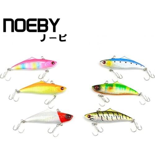NOEBY 1 Pcs Fishing Lure 75mm/19g 0.6-2m Sinking Quality Professional VIB Lures Hard Baits VMC Treble Hooks NBL 9033