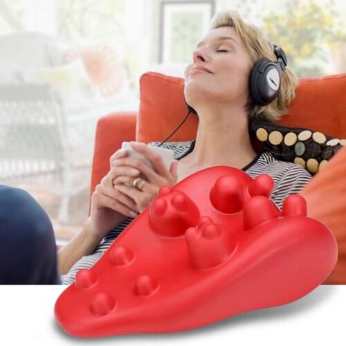 Cervical pillow massage neck finger pressure point spinal massage cushion