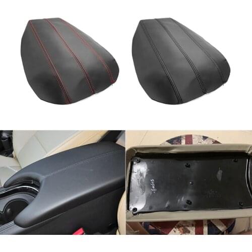 Car styling Microfiber Leather Center Control Lid Armrest Box Cover Trim For Cadillac ATS 2013 2014 2015 2016 2017 2018 2019