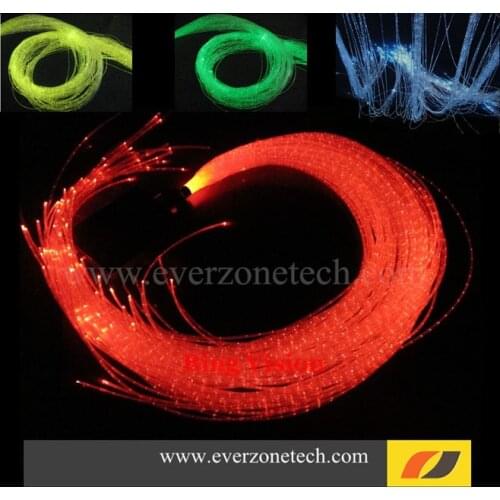 FY5W-750-002 RGB Colorful LED Fiber Optic Bundle 100pcs 2m Curtain Cable with Outer Transparent PVC Jacket,RF remote controller