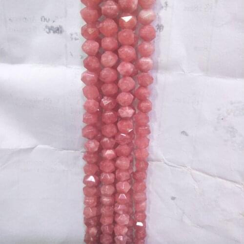 High Quality Faceted Natural Rhodonite Stone Beads 6/8/10/12mm Round Loose Rhodochrosite Stone Beads For Jewelry Making DIY 15