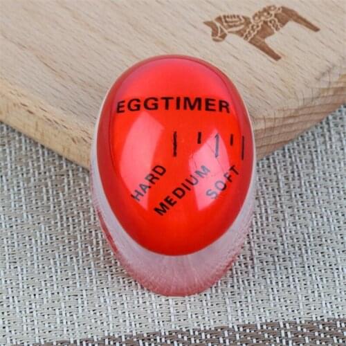 Egg Timer Yummy Soft Hard Boiled Eggs Perfect Egg Color Changing Timer Cooking Kitchen Eco-Friendly Resin Red timer tools 1pcs