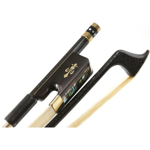 Yinfente 4/4 Cello Bow Baroque Style Straight Ebony frog High Quality Horse Hair