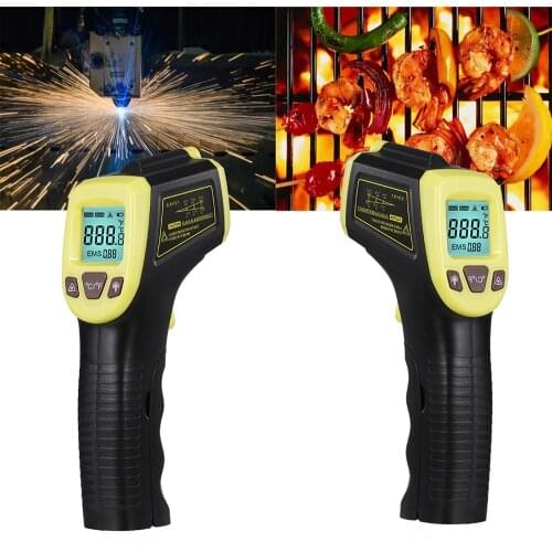 LCD Screen Monitor Infrared Thermometer Non-Contact Digital Pyrometer Temperature Meter Point -50~600 Degree